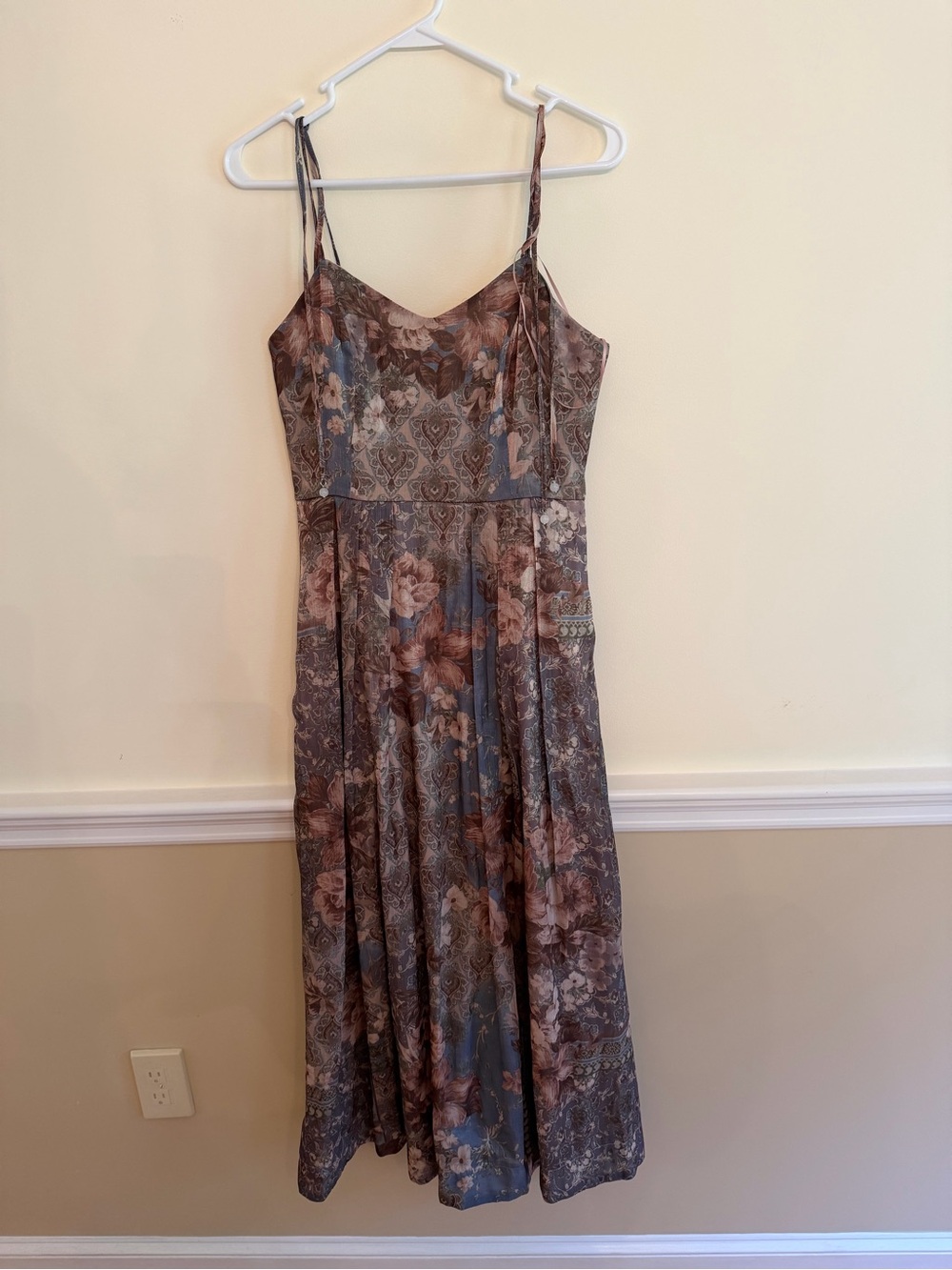 Rebecca Taylor Floral Paisley Maxi Dress - Brown/Blue